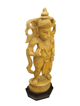 WOODEN HANUMAN STATUE (19 X 6 X 5 INCHES)