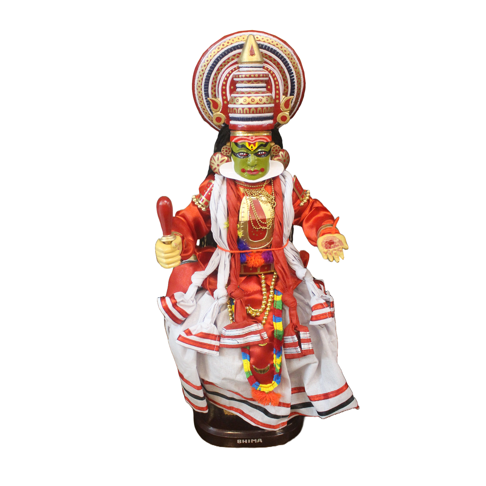 WOODEN KATHAKALI STATUE(18x8x5 INCHES) - Image 4