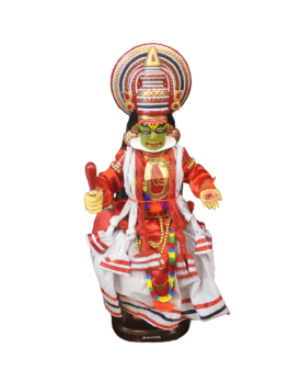 WOODEN KATHAKALI STATUE(18x8x5 INCHES)
